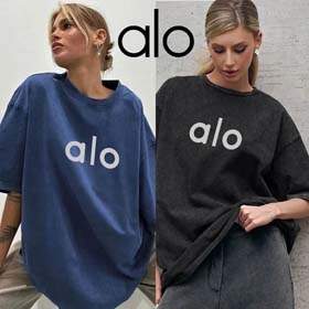 ALO Yoga Clothes Women European and American Loose Casual Short Sleeve T-shirt (9 styles)-2568